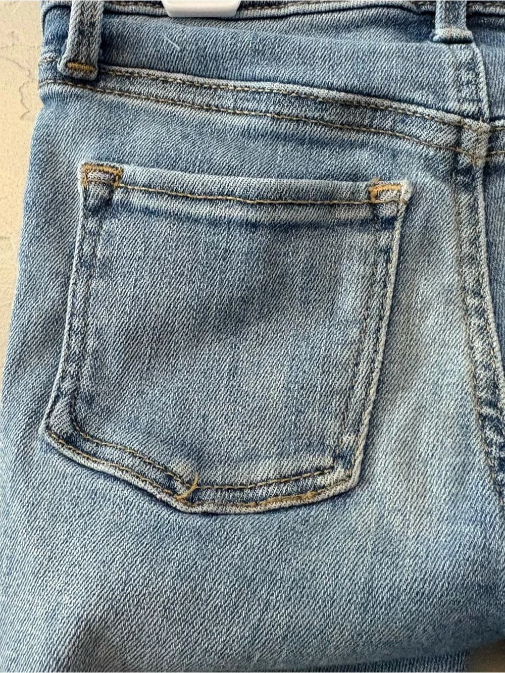 Old navy ballerina light wash distressed heart denim skinny jeans size 6